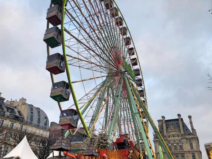 Mercado de Natal de Paris roda gigante