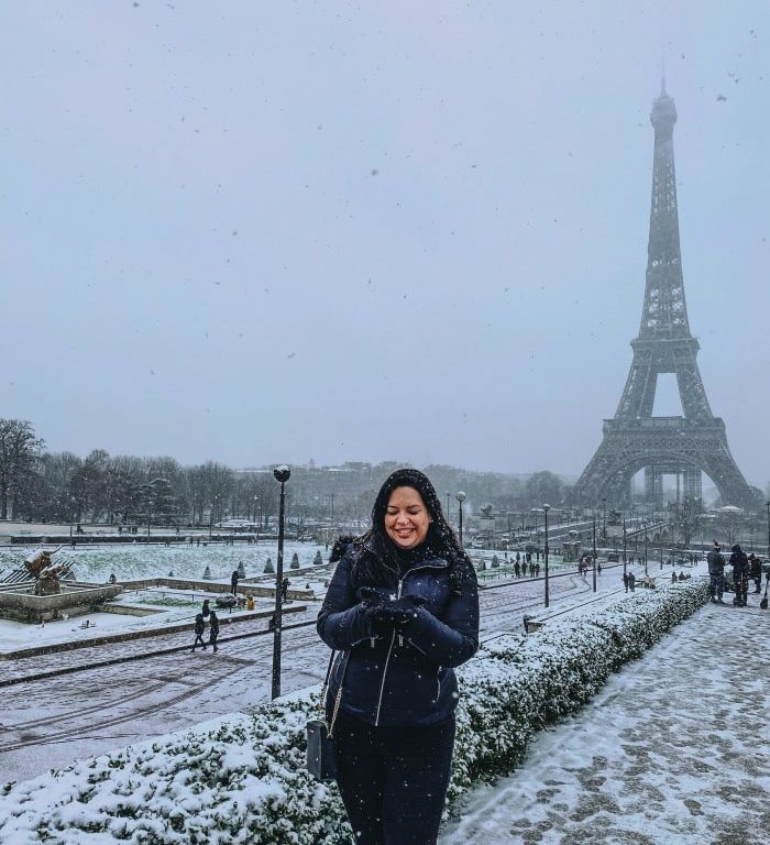 Paris nevando em 2021